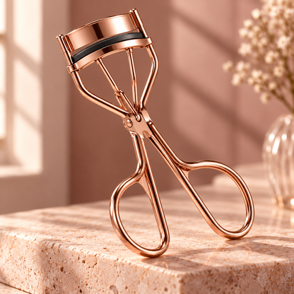 Everyday Lash Curler — alternate styled-background view; AI-generated concept image