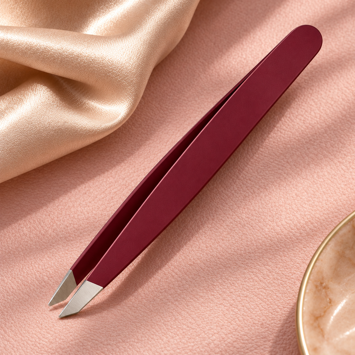 Slant Tip Tweezers — alternate styled-background view; AI-generated concept image